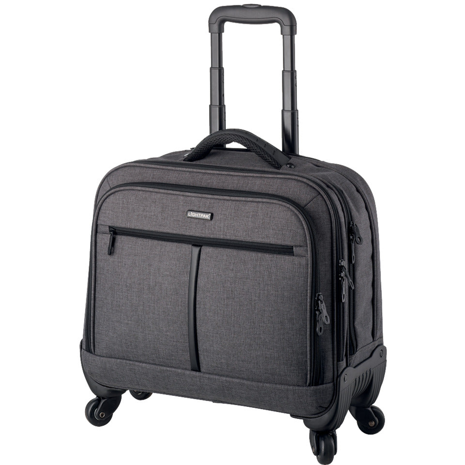 Business Laptop Trolley PHOENIX, 445 x 375 x 210 mm, Polyester, grau LIGHTPAK 46133 LIGHTPAK 46133  44,5x43,5x21cm
