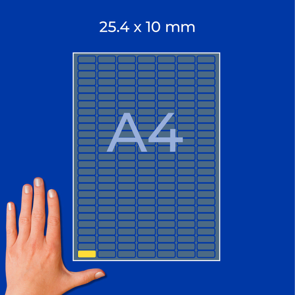 Etiketten farbig ablösbar, 25,4x10mm, 3780 Stück, gelb AVERY ZWECKFORM L6037-20