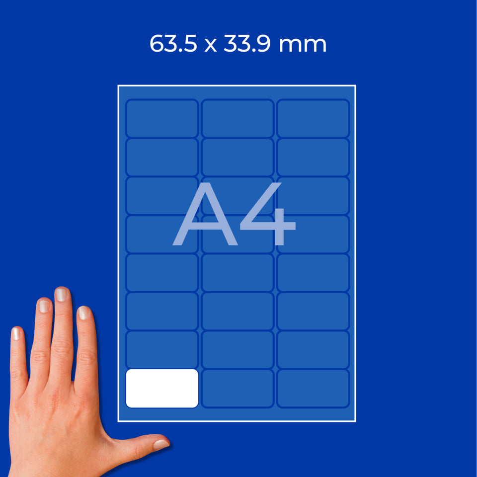 Etiketten farbig ablösbar, 63,5x33,9mm, 480 Stück, blau AVERY ZWECKFORM L6032-20 ZWECKFORM L6032-20  480St