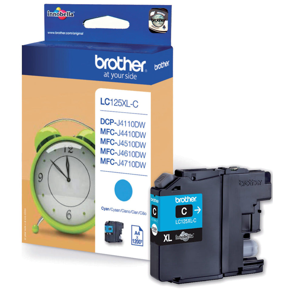 Inkjetpatrone, 1.200 Seiten, cyan BROTHER LC125XLC BROTHER LC125XLC HY