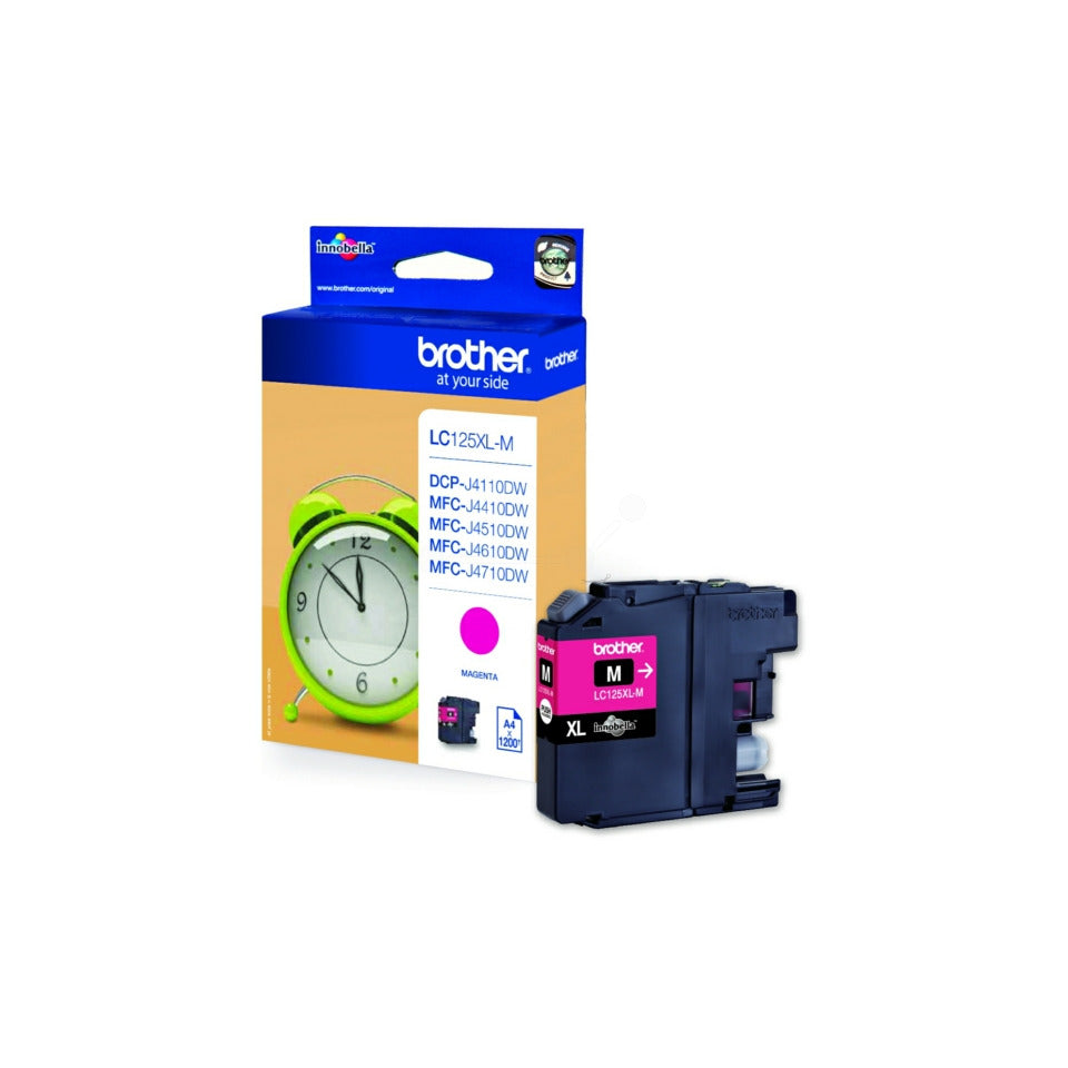 Inkjetpatrone, 1.200 Seiten, magenta BROTHER LC125XLM BROTHER LC125XLM HY