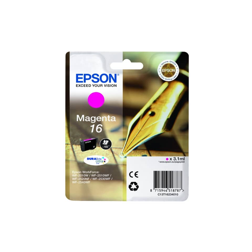 Inkjetpatrone Nr. 16 magenta   3,1ml EPSON C13T16234012 EPSON C13T16234012 3,1ml