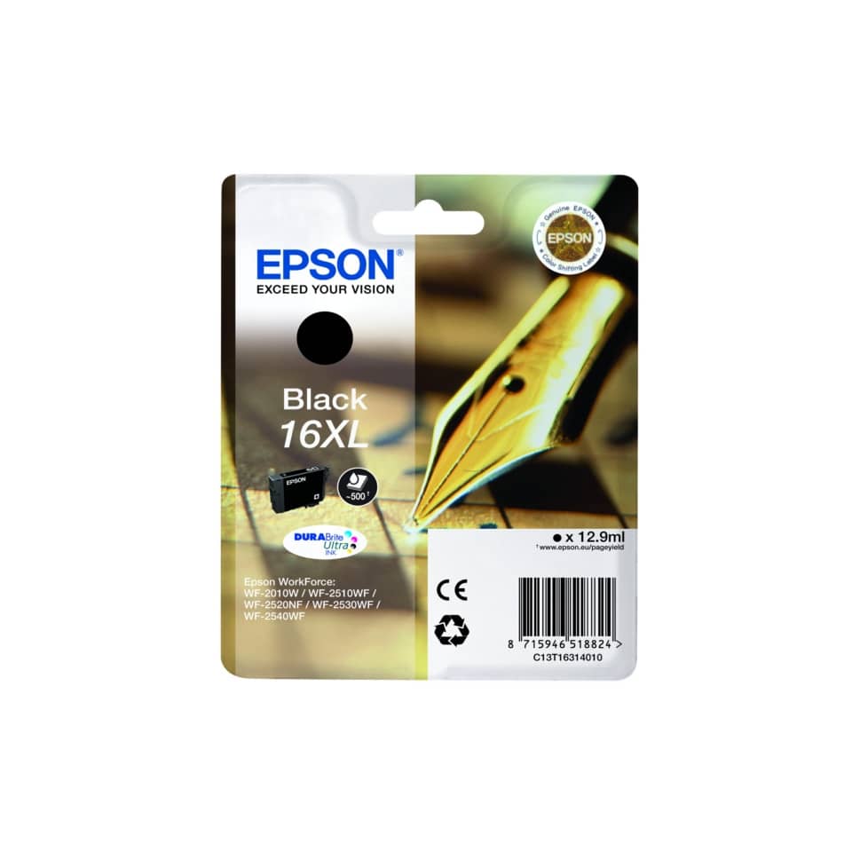 Inkjetpatrone Nr. 16XL schwarz   12,9ml EPSON C13T16314012 EPSON C13T16314012 12,9ml