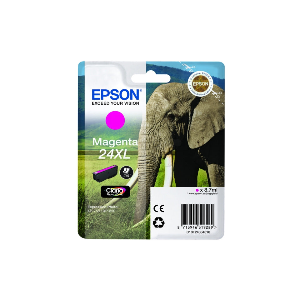 Inkjetpatrone Nr. 24XL foto magenta   8,7ml EPSON C13T24334012 EPSON C13T24334012 8,7ml