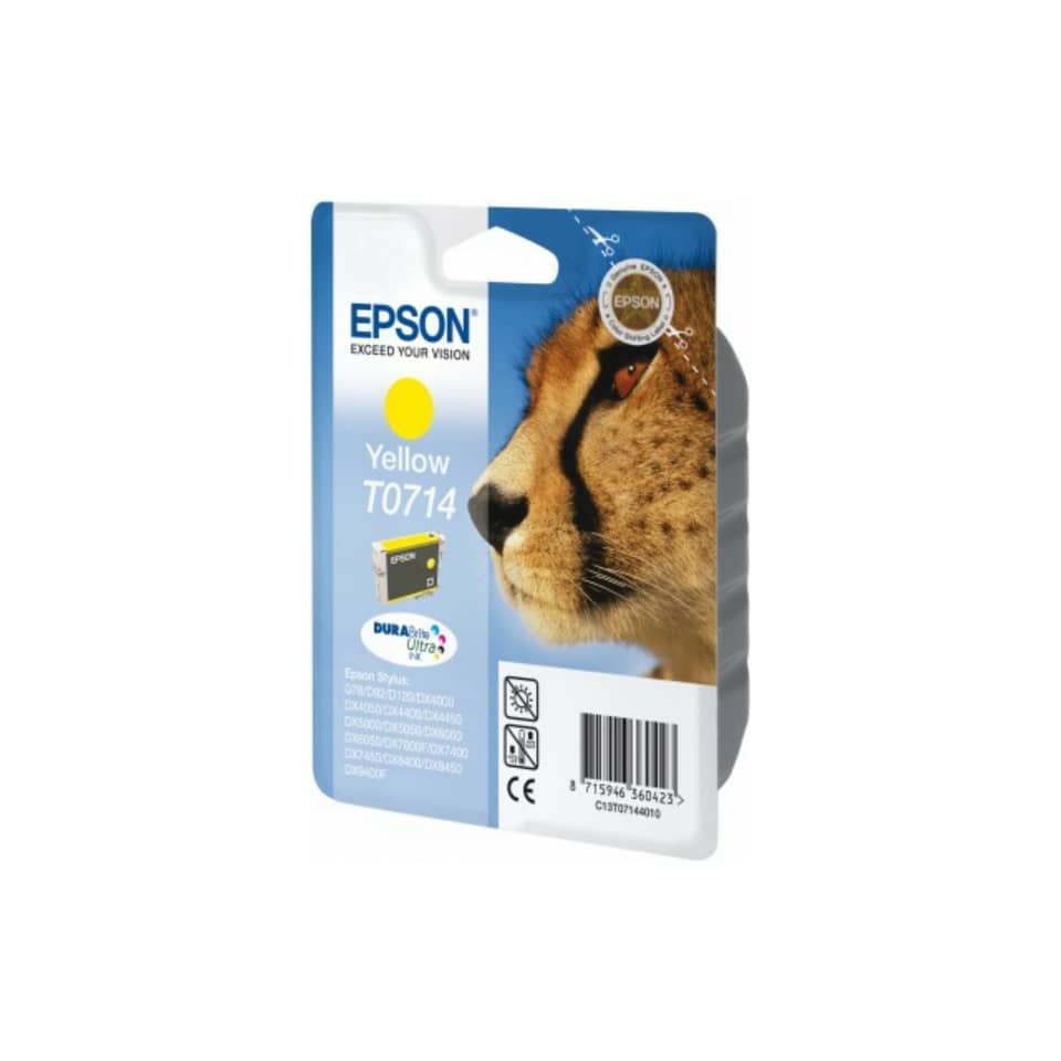 Inkjetpatrone T0714 yellow   5,5ml EPSON C13T07144012 EPSON C13T07144012 5,5ml