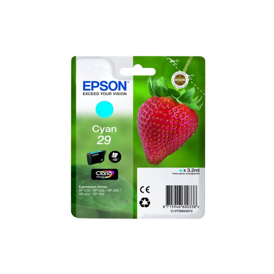 Inkjetpatrone Nr. 29 cyan   3,2ml EPSON C13T29824012 EPSON C13T29824012 3,2ml