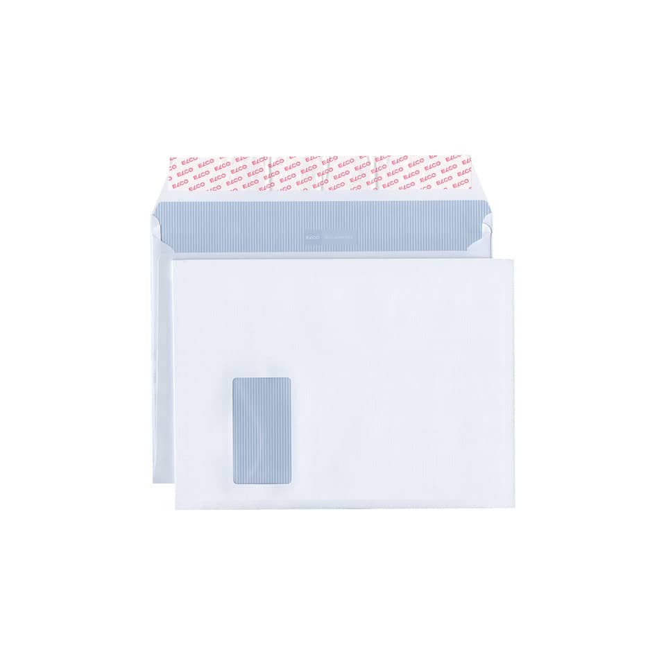 Briefumschlag Documento mit Fenster, C4, 120g/m², haftklebend, 200 Stück, weiß ELCO 48684 ELCO 48684 200ST m.Falte Documento