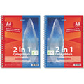 Collegeblock 2in1, A4, 80 Blatt, kariert/liniert STYLEX 40032A STYLEX 40032  60g