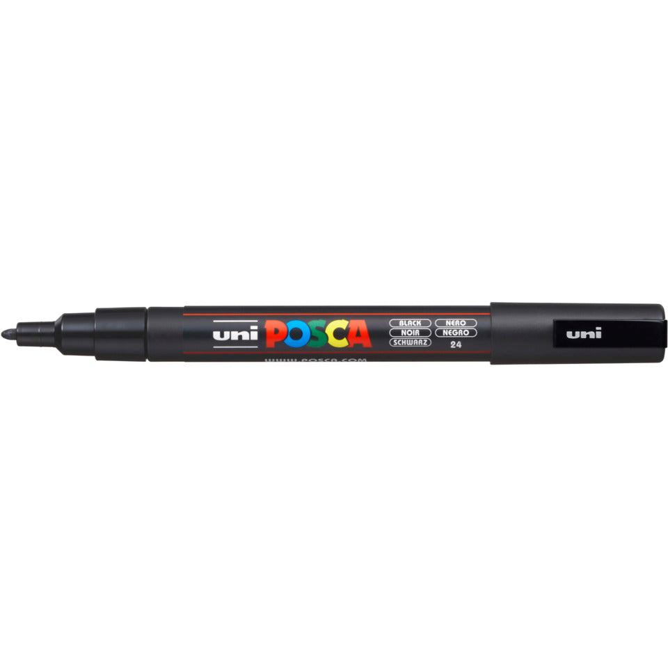 Pigmentmarker Uni Posca PC-3M, schwarz UNI-BALL 186599 UNI-BALL 186599 PC-3M
