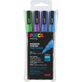 Pigmentmarker Uni Posca PC-3M, 4 Stück, sortiert UNI-BALL 186512