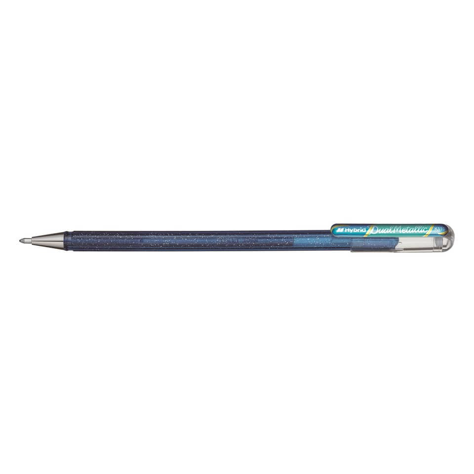 Gel-Tintenroller Dual Metallic Glitzer K110, 0,5mm, blau metallic grün PENTEL K110-DCX