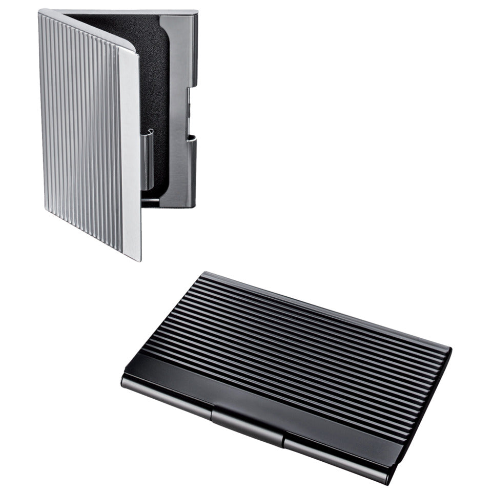 Visitenkarten-Etui, 20 Karten, Metall, matt schwarz SIGEL VZ134 SIGEL VZ134 91x56mm