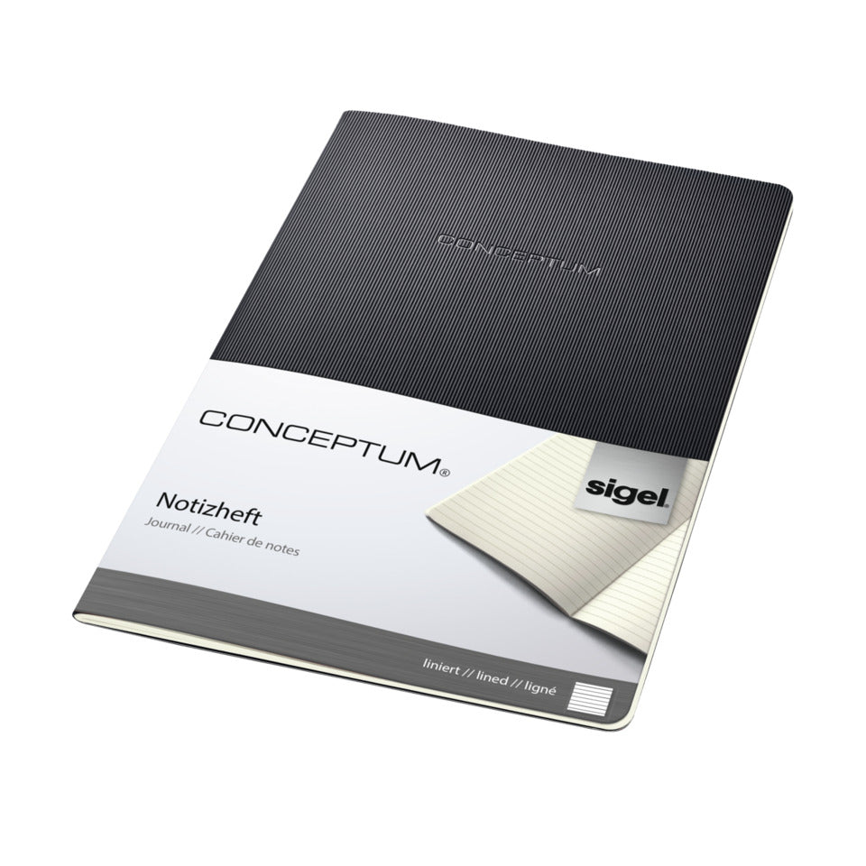 Notizheft, A4, liniert, schwarz CONCEPTUM CO861 CONCEPTUM CO861 Softcover