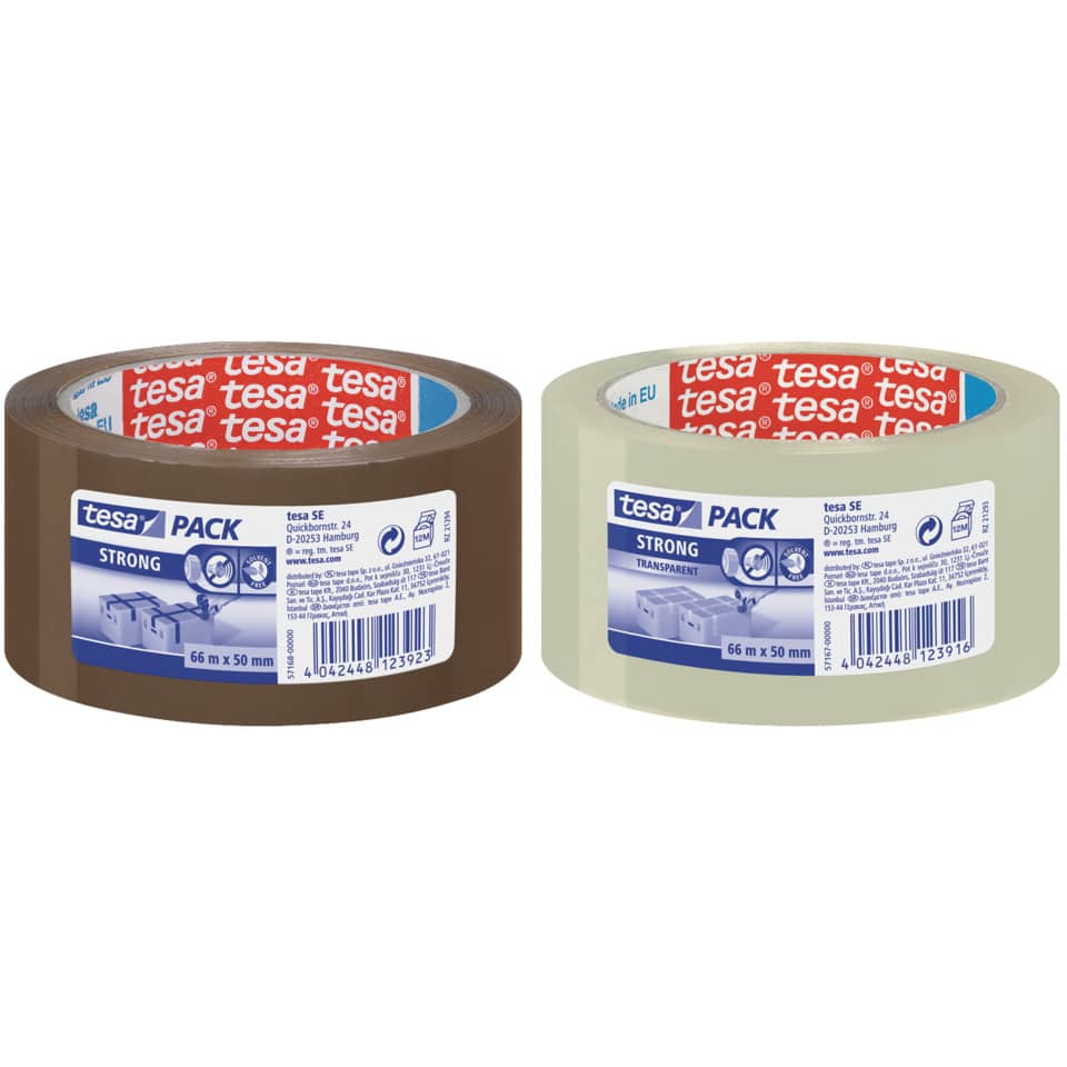 Packband Strong, PPL, 66 m x 50 mm, braun TESA 57168-00000-05