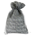 Weihnachtssack mit Text, 45x30cm, grau  19635 19635 H45xB30cm