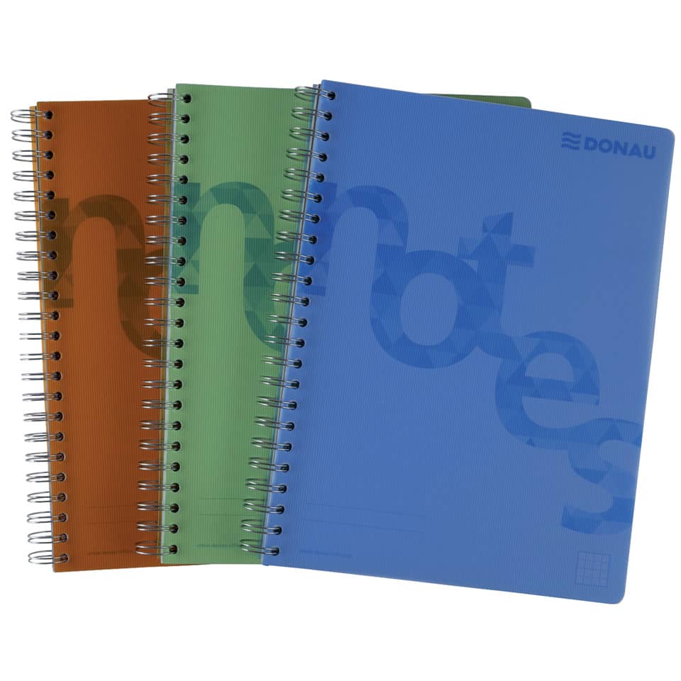 Collegeblock, A4, 140 Blatt, PP, kariert, blau DONAU 7525201-10 DONAU 7525201-10 140BL 80g