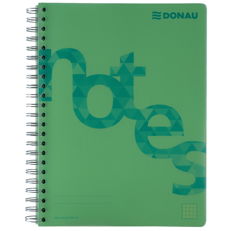 Collegeblock, A4, 140 Blatt, PP, kariert, grün DONAU 7525201-06 DONAU 7525201-06 140BL 80g