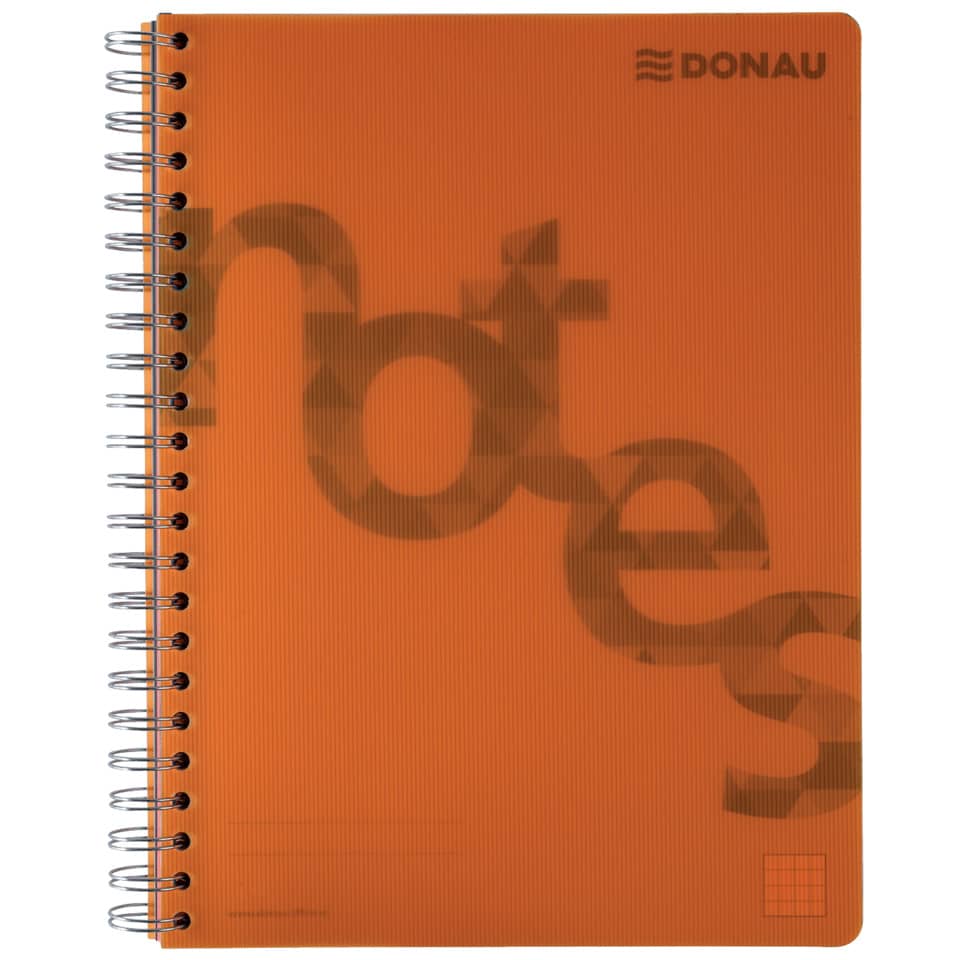 Collegeblock, A4, 140 Blatt, PP, kariert, orange DONAU 7525201-12 DONAU 7525201-12 140BL 80g