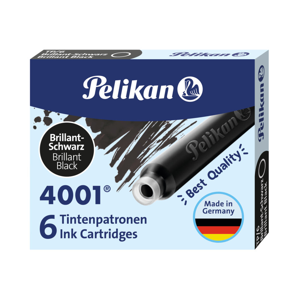 Tintenpatrone 4001® TP/6, 6 Stück, brilliantschwarz PELIKAN 100401546 PELIKAN 100401546 301218 4001 TP/6