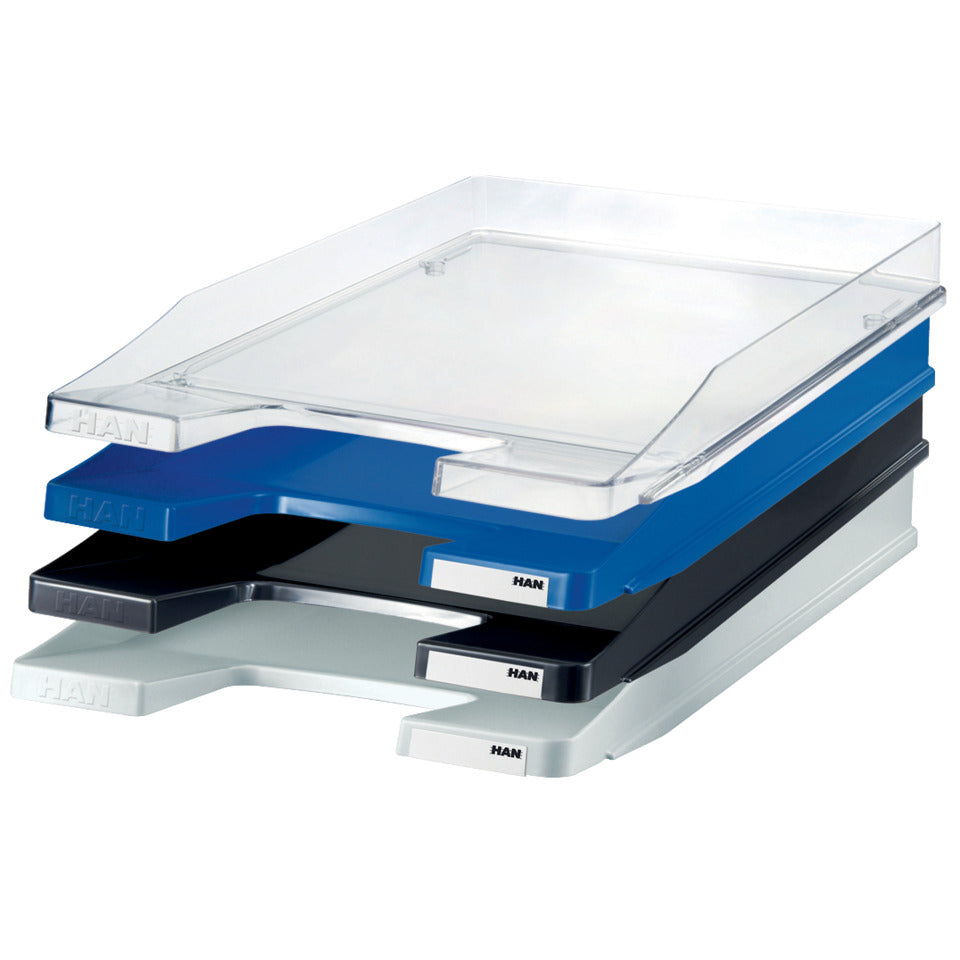 Briefablage JUNIOR, DIN A4/C4, flach, stabil, stapelbar, blau HAN 1025-14D