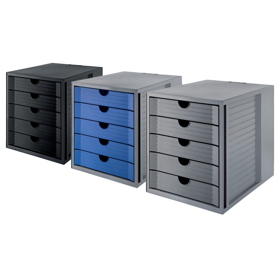 Schubladenbox SYSTEMBOX KARMA 5 Schubladen öko-grau HAN 14508-18D HAN 14508-18 Karma