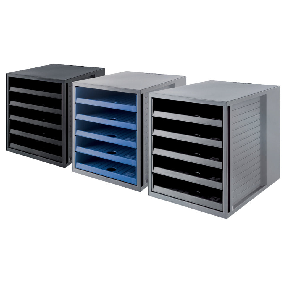 Schubladenbox SCHRANK-SET KARMA 5 offene Schubladen öko-schwarz HAN 14018-13D HAN 14018-13 Karma