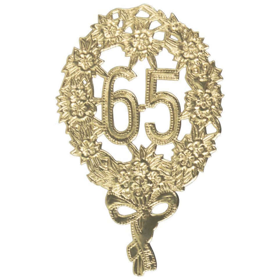 Jubiläumszahl gold „65“, 8 x 12 cm DEMMLER 1225650192 DEKORATIV 1225-65 8x12cm