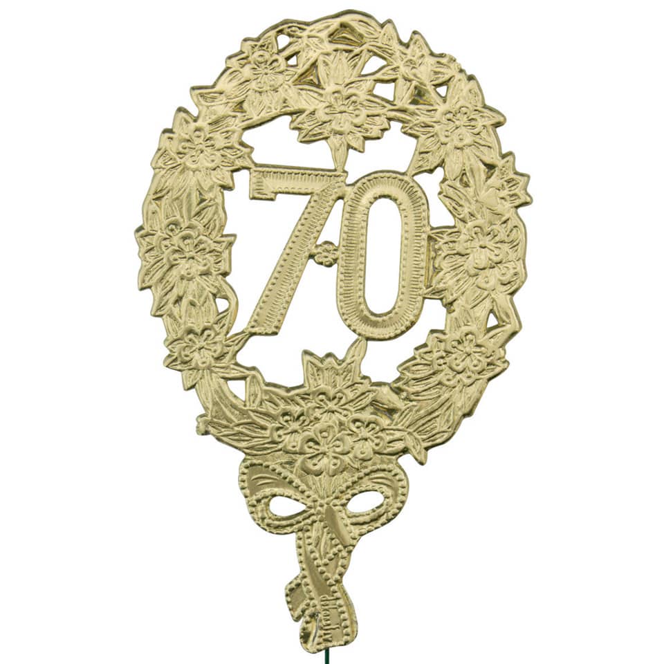 Jubiläumszahl gold „70“, 8 x 12 cm DEMMLER 1225700192 DEKORATIV 1225-70 8x12cm
