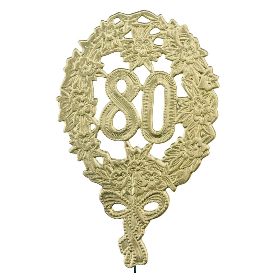Jubiläumszahl gold „80“, 8 x 12 cm DEMMLER 1225800192 DEKORATIV 1225-80 8x12cm