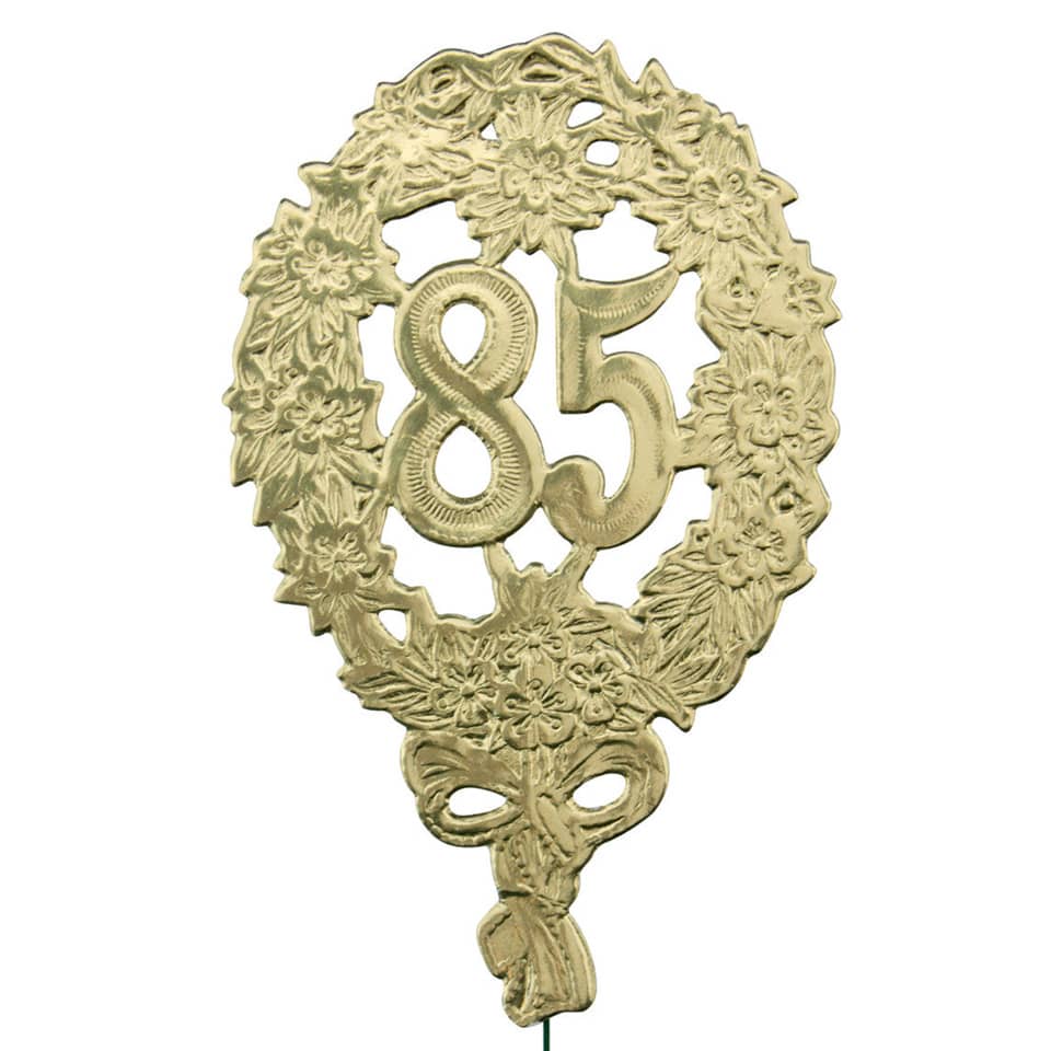 Jubiläumszahl gold „85“, 8 x 12 cm DEMMLER 1225850192 DEKORATIV 1225-85 8x12cm