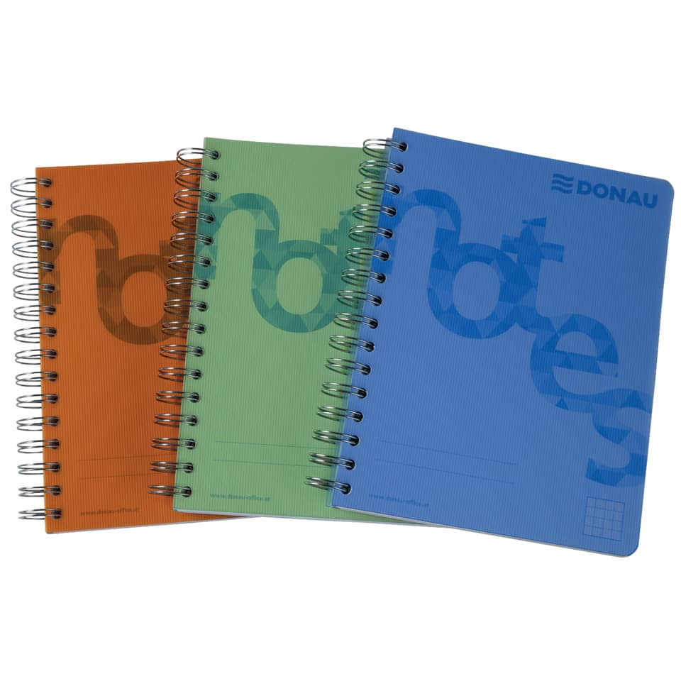 Collegeblock, A5, 140 Blatt, PP, kariert, orange DONAU 7526201-12 DONAU 7526201-12 140BL 80g