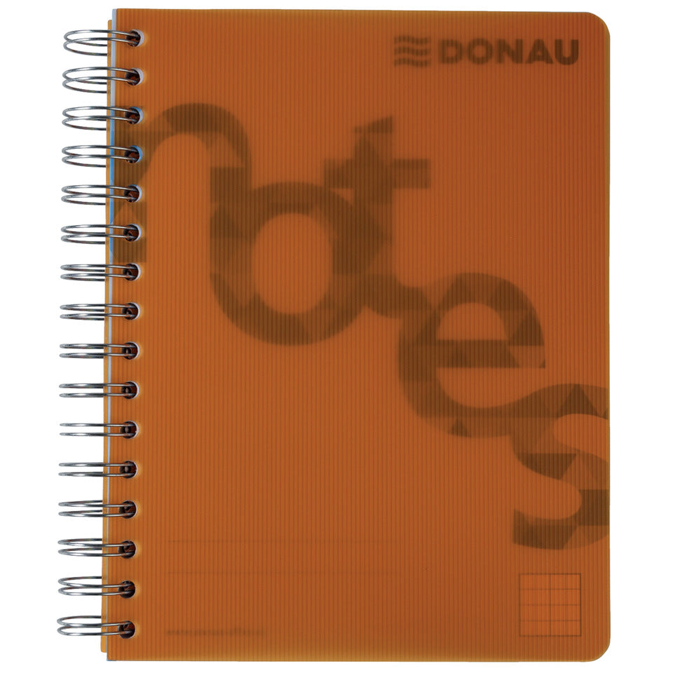 Collegeblock, A5, 140 Blatt, PP, kariert, orange DONAU 7526201-12 DONAU 7526201-12 140BL 80g