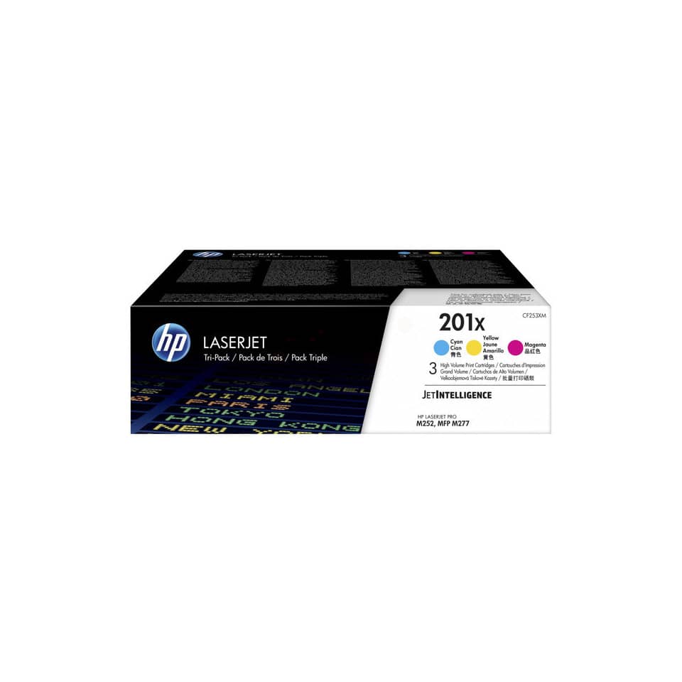 Lasertoner Value Pack Nr. 201X, 3 x 2.300 Seiten, c/m/y HP CF253XM