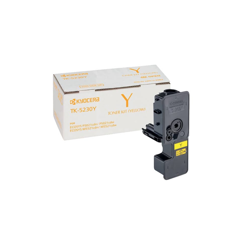 Lasertoner TK-5230Y, 2.200 seiten, yellow KYOCERA-MITA TK5230Y KYOCERA 1T02R9ANL0