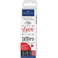 Tuschestift 4 Stück Lettering   Pitt Artist Pen FABER CASTELL 267115 FABER CASTELL 267115 Pitt Artist Pen