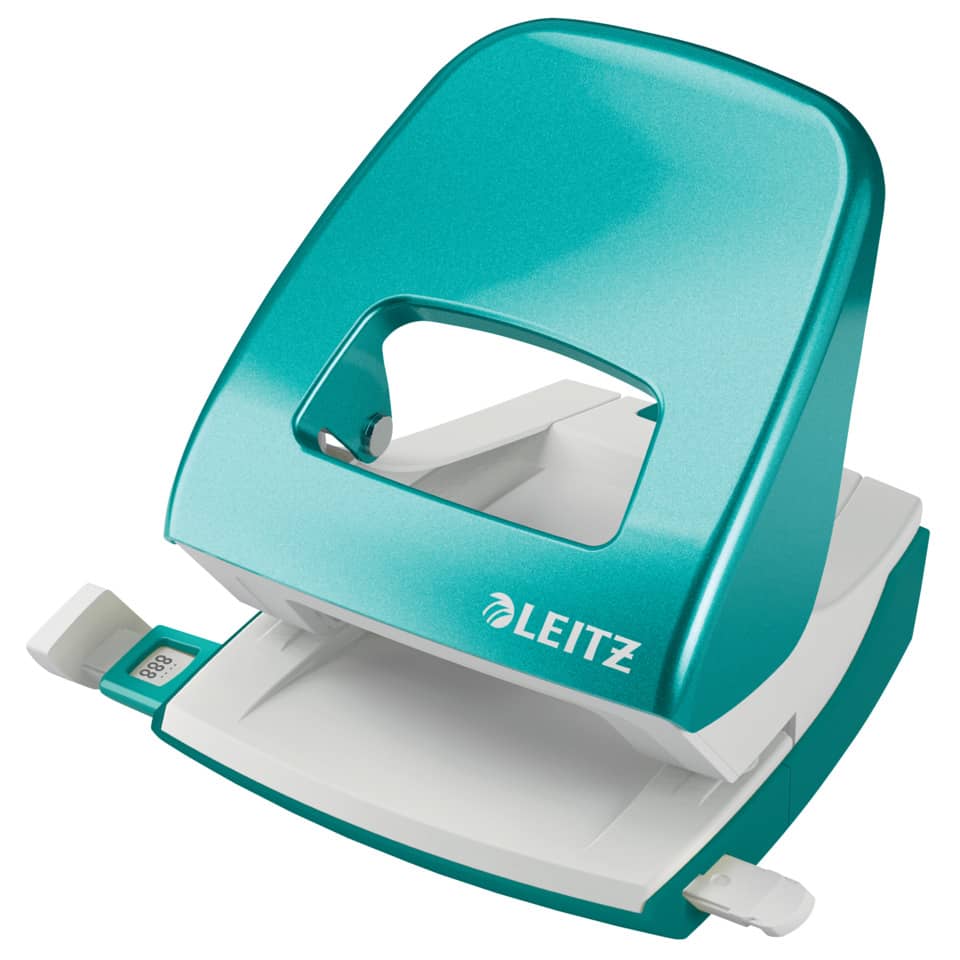 Locher NeXXt WOW, 30 Blatt, Anschlagschiene, Metall, eisblau LEITZ 5008-10-51 LEITZ 5008-10-51 NeXXt