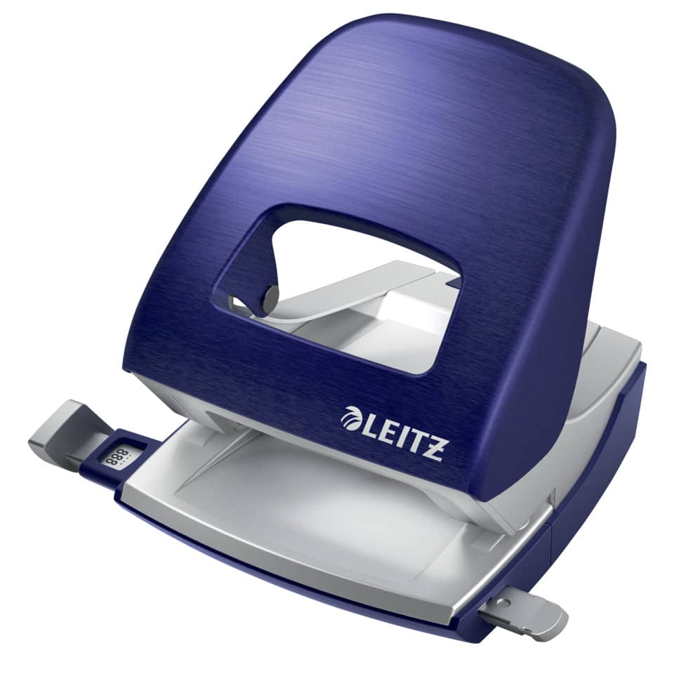 Locher NeXXt Style, 30 Blatt, Anschlagschiene, Metall, titan blau LEITZ 5006-00-69 LEITZ 5006-00-69 m. AS