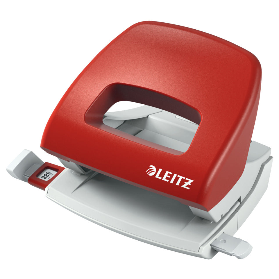Locher NeXXt, 16 Blatt, Anschagschiene, Metall, rot LEITZ 5038-00-25