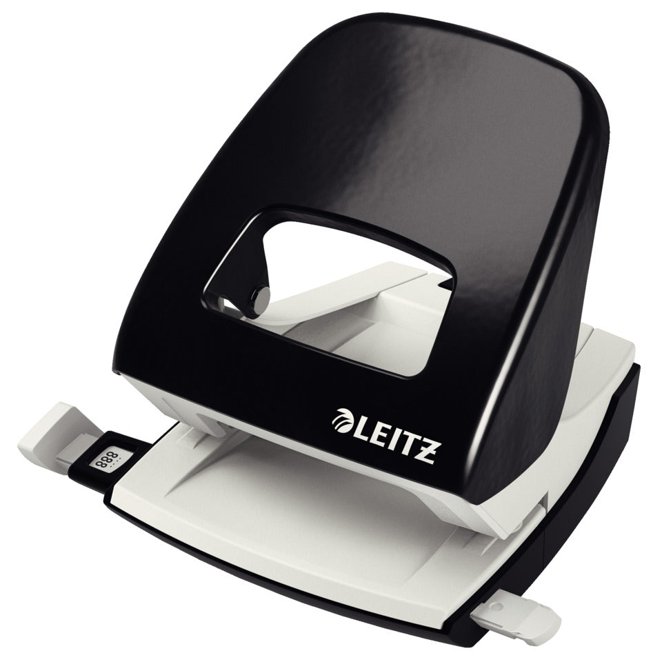 Locher NeXXt, 30 Blatt, Anschlagschiene, Metall, schwarz LEITZ 5008-00-95