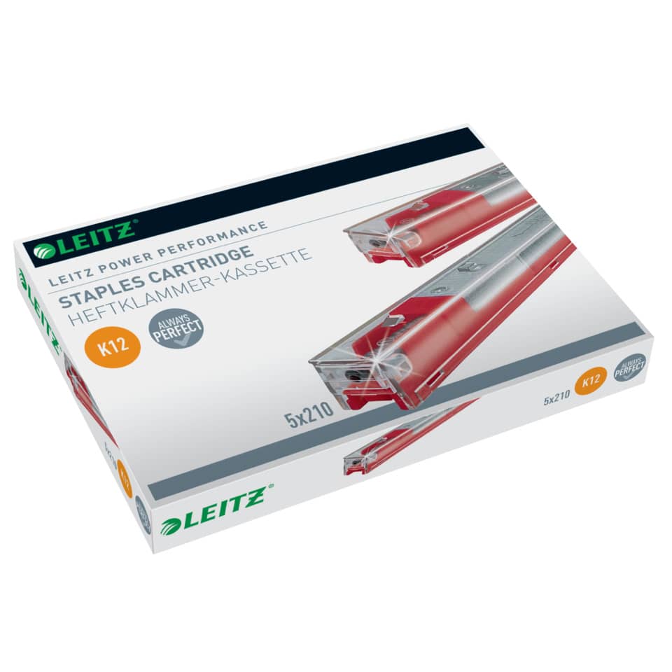Heftklammerkassette Power Performance K12, 5x210 Stück, rot LEITZ 5594-00-00 LEITZ 5594-00-00  1050St  rot
