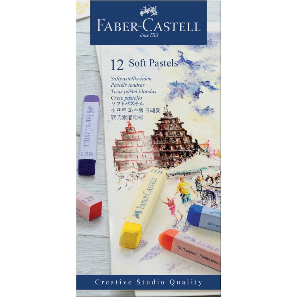 Pastellkreide Goldfaber, Kartonetui, 12 Stück FABER CASTELL 128312 FABER CASTELL 128312 Kartonetui