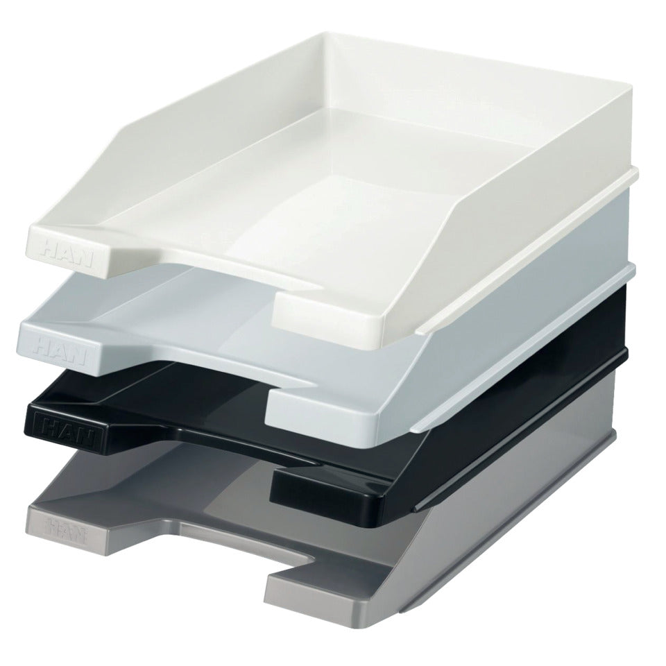 Briefablage KLASSIK, DIN A4/C4, stapelbar, stabil, modern, dunkelgrau HAN 1027-X-191D HAN 1027-X-191 KLASSIK