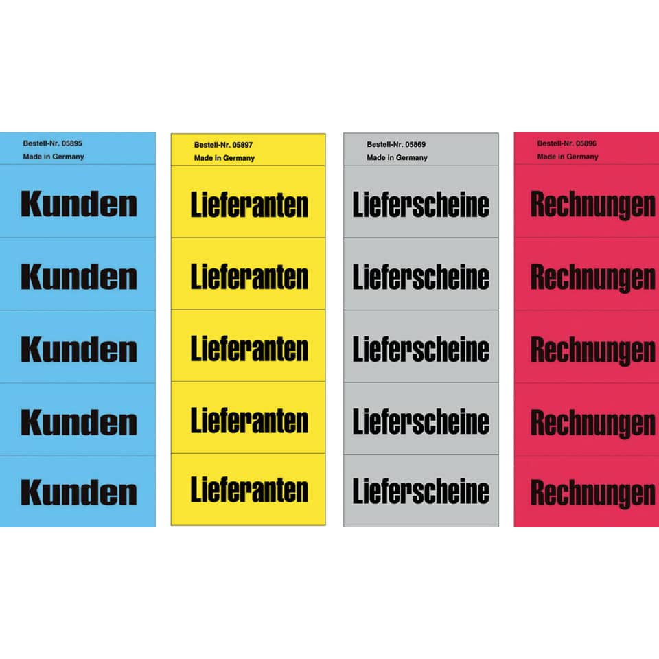 Inhaltsschild Lieferscheine, selbstklebend, 100 Stück, grau  5869 NEUTRAL 5869  skl  Pg100St