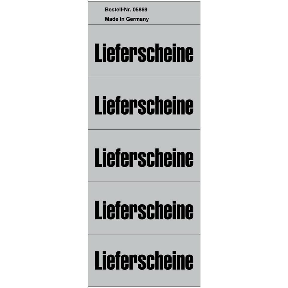 Inhaltsschild Lieferscheine, selbstklebend, 100 Stück, grau  5869 NEUTRAL 5869  skl  Pg100St