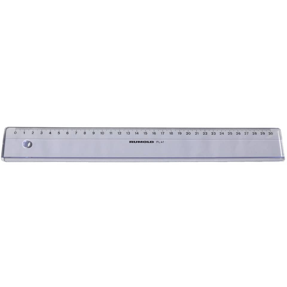 Plastiklineal, 30cm, transparent RUMOLD FL 41/30 RUMOLD FL 41 Luran