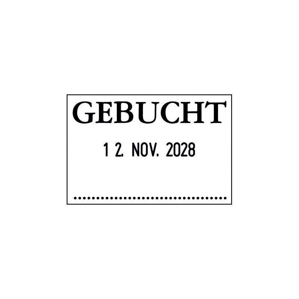 Datumstempel Gebucht 4mm   45x30mm COLOP 108673 COLOP 108673/04060L3 45x30mm