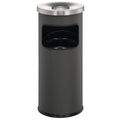 Papierkorb mit Ascher SAFE rund, Metall, 250x630mm (ØxH), 17l, anthrazit DURABLE 3332 58 DURABLE 3332 58 mit Ascher