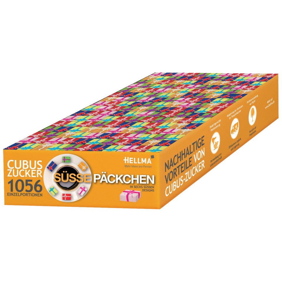 Zuckerstick Cubus, Süße Päckchen, 1056 Stück HELLMA 60115061 HELLMA 60115061 Süße Päckchen