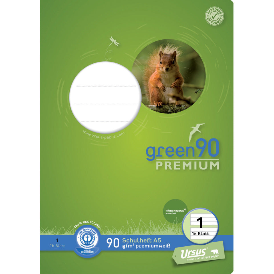 Schulheft Premio, A5, 90g/m², 16 Blatt, Lin.1, linert STAUFEN PREMIO 040780001 STAUFEN PREMIO 040780001 90g