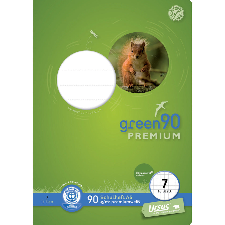 Schulheft Premio, DIN A5, kariert 7mm, LIN7, 16 Blatt STAUFEN PREMIO 040780007 STAUFEN PREMIO 040780007 90g